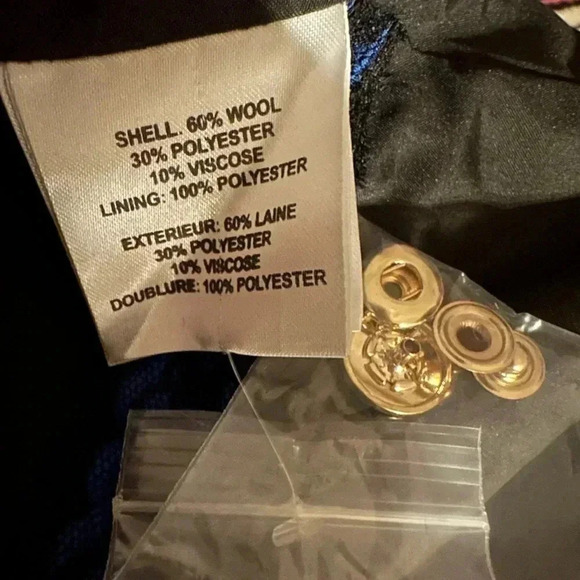 Cece dark green wool blend coat/jacket size 10 - Picture 16 of 16